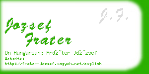 jozsef frater business card